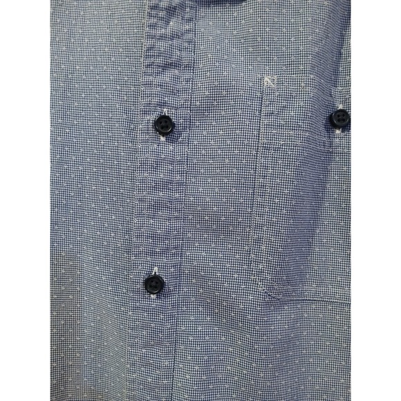 Wallin & Bros Mens Blue White Micro Pattern Cotton Button Down Shirt Large - Picture 2 of 10